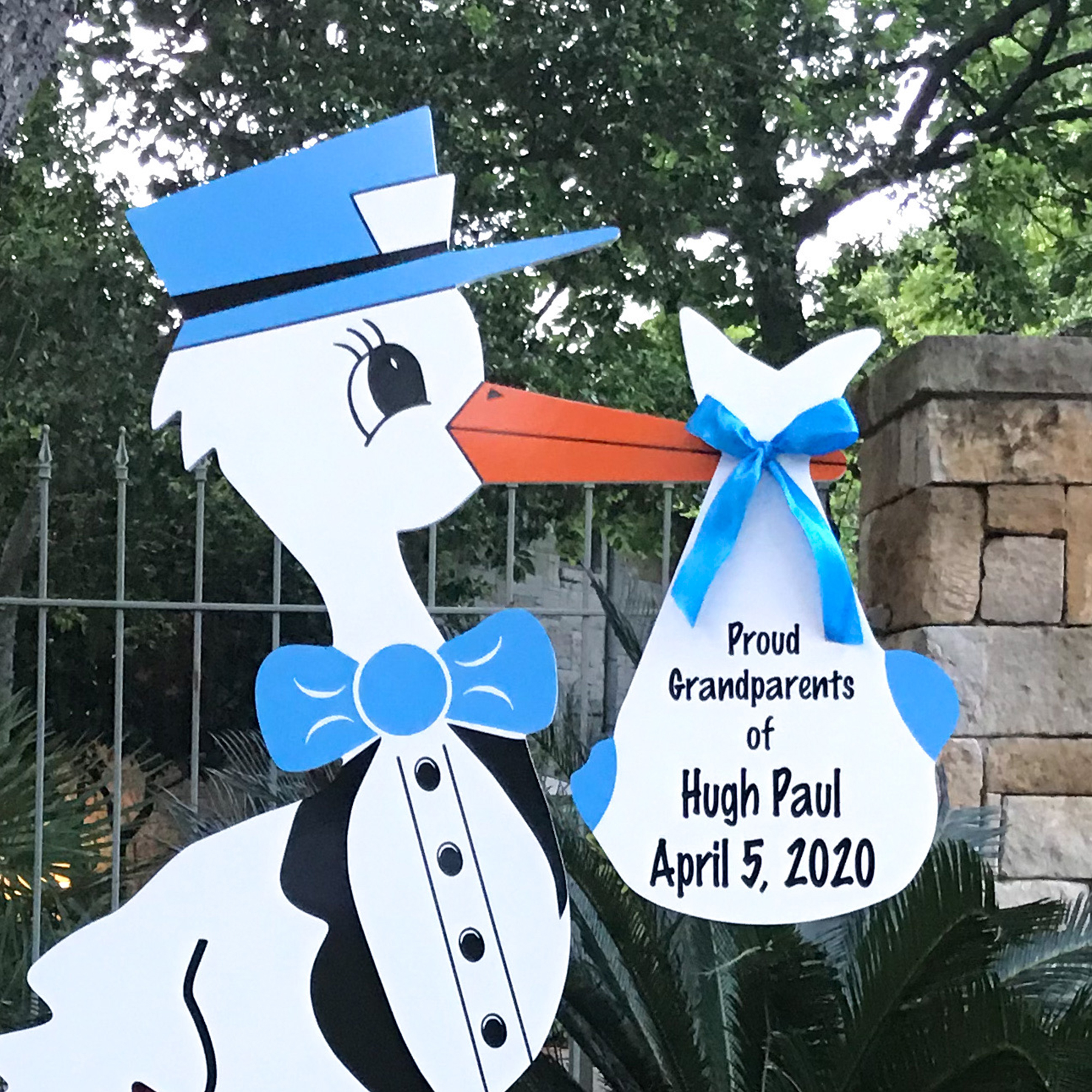 Grandparent Blue Stork Sign , [Main Locations]