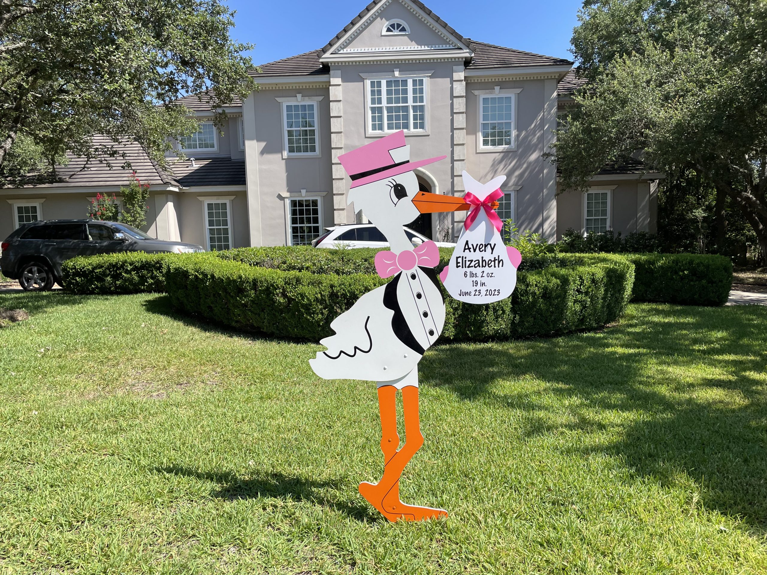 Pink Stork Sign, Corpus Christi, TX and more